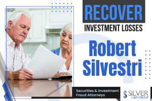 Robert Silvestri (Robert Allen Silvestri CRD# 2037669) is a former registered broker and investment advisor last employed with Aegis Capital Corp. (CRD# 15007) of Dallas, TX. His previous employers include Level Four Financial, LLC (CRD#:25700) of Allen, TX, Morgan Stanley (CRD#:149777), also of Dallas, and UBS Financial Services Inc. (CRD#:8174) of Addison, TX. He has been in the industry since 1990. In a customer dispute filed on 11/29/2022, Silvestri’s “unsuitable recommendations in her fee-based account” opened in February of 2021 sustained losses. Silvestri wrote personal checks to cover some of the customer’s losses in the account. In the dispute, the customer requested damages of $9,500, and the firm settled the claim for $8,000.