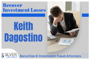 Keith Dagostino (CRD# 2837860) is a broker currently registered with EF Hutton of Woodbury, NY. His previous employers include Aegis Capital Corp. (CRD# 15007) And Oppenheimer & Co. Inc. (CRD# 249), both of Melville, NY, and Stifel, Nicolaus & Company, Incorporated (CRD# 793) of Oyster Bay, NY. He has been in the industry since 1997. 
Silver Law Group represents investors in claims against Aegis Capital relating to accounts managed by Keith Dagostino. Dagostino is the subject of eighteen disclosures, all customer disputes. Fifteen of these disputes were filed since 3/6/2023, and seven are still pending.   